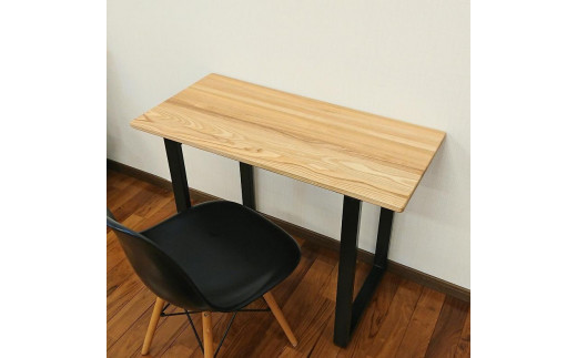 テーブル 机 デスク 木製 アッシュ アイアン ダイニング 書斎 オフィス ...