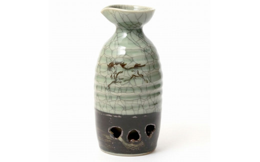 大堀相馬焼 松永窯 二重丸徳利・二重ぐい呑み2個 酒器揃えセット