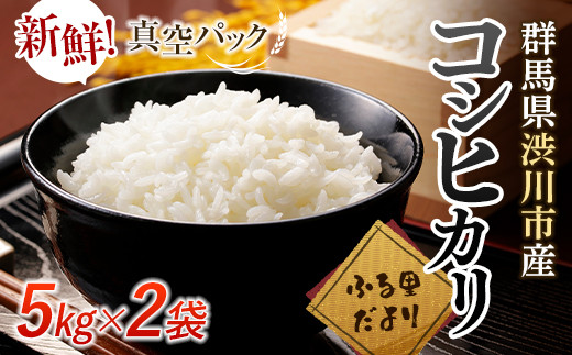 先行予約】渋川市産 コシヒカリ 精米 10kg （5kg×2パック） 白米 お米
