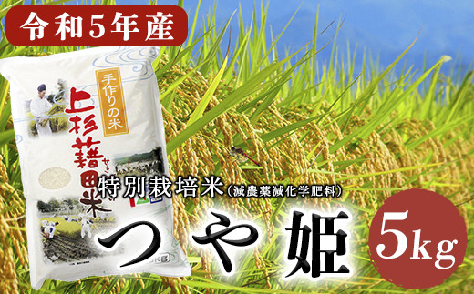 令和5年産 新米 】 つや姫 5kg 特別栽培米 減農薬 減化学肥料栽培