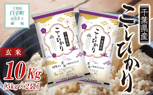 令和5年産 千葉県産コシヒカリ（玄米）10kg(5kg×2袋) お米 玄米 千葉県産 白子町 コシヒカリ 米 こめ 送料無料 SHB027 - 千葉県白子町｜ふるさとチョイス  - ふるさと納税サイト