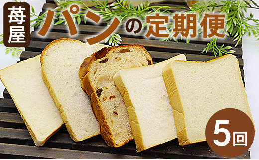 【5か月定期便】苺屋 食パンの定期便 5回 - 送料無料 贈り物 プレゼント 内祝い ギフト 贈答 朝食 おやつ ベーカリー パン好き お楽しみ のし  対応可 Wit-0071