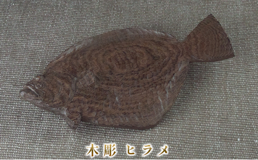 リアルなヒラメの剥製または模型 JAMARC剥製標本（ヒラメ）