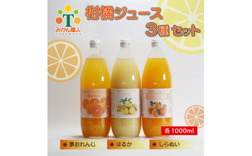 柑橘 みかん ジュース 夢おれんじ はるか 不知火 しらぬい 1000ml 3種 無添加 ストレート 果汁 100% 柑橘 果物 国産 フルーツ 有名  蜜柑 ブランド オレンジ ビタミン 美味しい 贈答 ギフト プレゼント みかん職人武田屋 愛媛県 愛南町