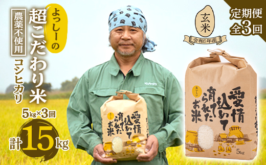 定期便】令和5年産 漢方栽培 十四代目のササニシキ 5kg（精米）全6回