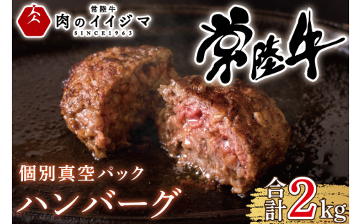 DU-85 【焼くだけでレストランの味】常陸牛ハンバーグ100g×20個【肉の