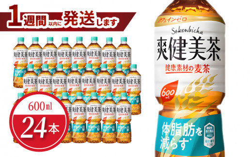 爽健美茶 健康素材の麦茶 PET 600ML（24本入） - 滋賀県守山市