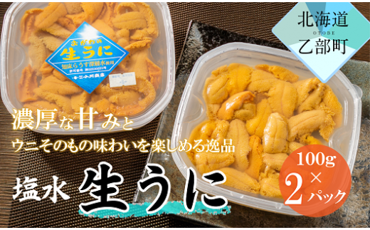 ＜小川の塩水ウニ　100g×2パック＞　ミョウバン不使用！工場直送