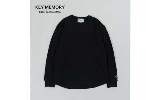 1》【KEYMEMORY 鎌倉】ワッフルカットソー BLACK - 神奈川県鎌倉市