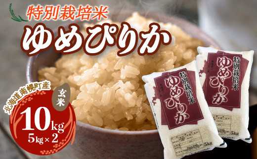 特別栽培米 ゆめぴりか（玄米）5kg×2袋 令和5年産 2023年10月発送 今摺り米 NP1-241