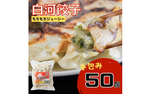 モチモチジューシーな白河餃子の大袋50個入り!×1袋＜岡崎農園の人気の定番製品!＞【1363025】