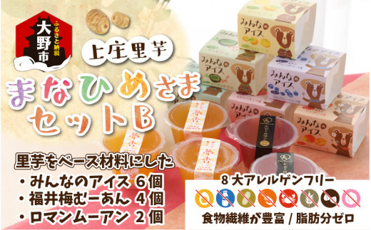 アレルギー対応スイーツ】まなひめさまセットB(里芋ベースのゼリー風 