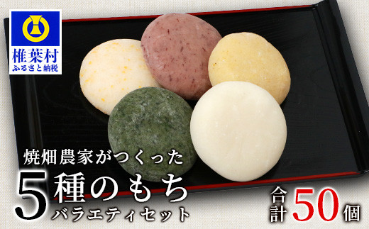 焼畑農家がつくった5種のお餅バラエティセットA(白もち よもぎもち