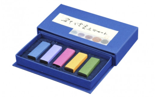 新品　高級　紀州松煙　彩雲墨５本(木箱入)セット sd1_6e8a0c648d8a7e0979a63e1428