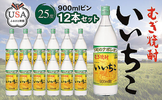 E-77 いいちこ ビン 25度 900ml 12本セット - 大分県宇佐市｜ふるさと