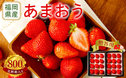 【2023年12月上旬より順次発送】贈答用 あまおう 約800g いちご イチゴ 苺 化粧箱入り