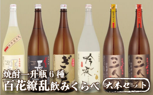 C108 焼酎一升瓶6種6本百花繚乱飲みくらべ - 長崎県佐世保市｜ふるさと