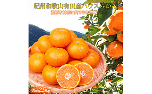 【和歌山県美浜町】紀州和歌山有田産ハウスみかん 2.5kg 化粧箱入 ふるさと納税 ミカン ※2026年7月上旬?7月下旬頃に順次発送予定