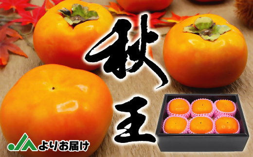 福岡県ブランド柿「秋王」化粧箱約1.75kg【JAほたるの里】_KA1318