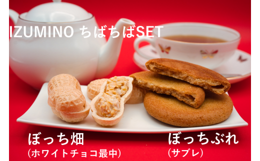 IZUMINO ちばちばSET / 落花生 チョコ最中 落花生ソフトサブレ 和菓子 詰め合わせ スイーツ 最中 サブレ 千葉