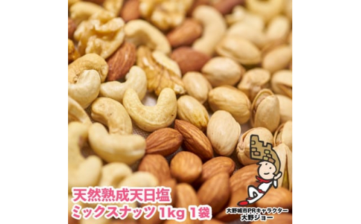 【福岡県大野城市】天然熟成天日塩 ミックスナッツ 1kg(1kg×1袋)(大野城市)【1083231】