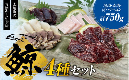 鯨肉セット （尾肉100g×1・赤肉150g×3・皮100g×1・ベーコン100g