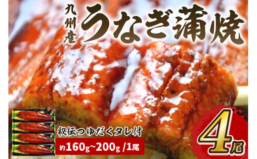 ふるさと納税 土佐市 鰻蒲焼 4尾セット 高知県産 うなぎ 160g×4尾 たれ