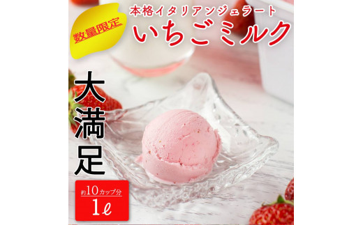 【数量限定】本格イタリアン1Lバットジェラート いちご ミルク 2023年 発送【01209】