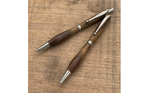木軸ボールペンとシャープペンシル(0.5mm)のセット（クラロ