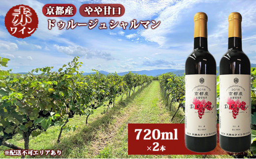 【ふるさと納税】 赤ワイン 京都産 2022ドゥルージュシャルマン