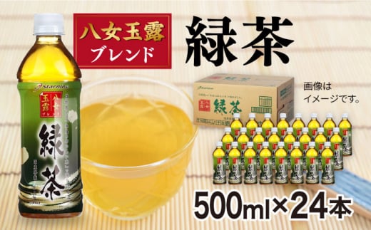 八女 玉露入り 緑茶 500ml × 24本 糸島市 / スターナイン お茶 ペット