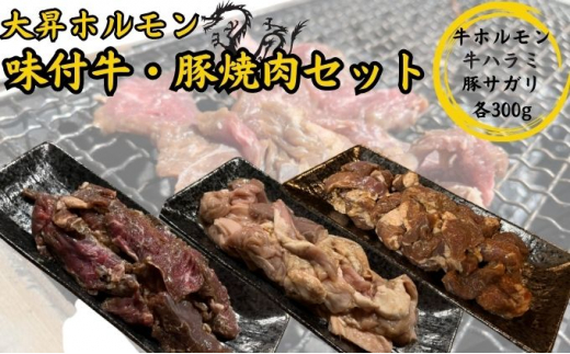 特製たれ付き】味付け牛・豚焼肉セット900g【牛ハラミ300g/牛ホルモン300g/豚サガリ300g】 - 青森県板柳町｜ふるさとチョイス -  ふるさと納税サイト