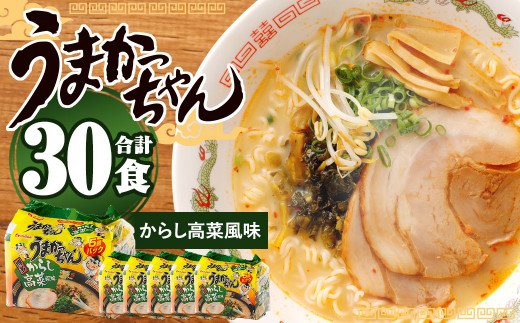 うまかっちゃん 博多からし高菜風味 5袋×6パック ラーメン 豚骨 袋