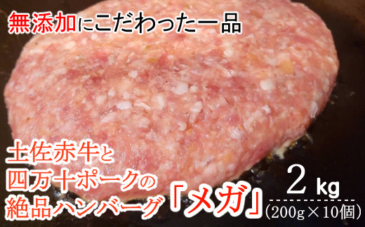 ハンバーガー屋の本気メガハンバーグ2ｋｇ（200ｇ×10個） ＜ 国産 高知