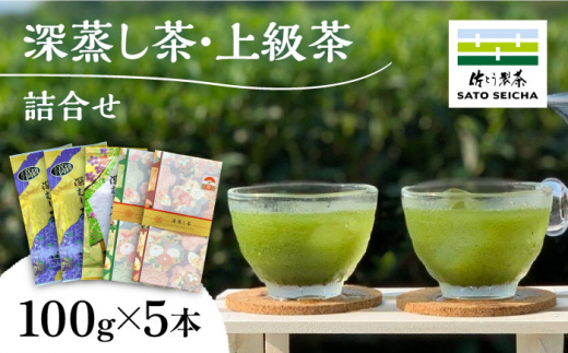 数量限定】深蒸し茶 上級茶 詰合せ 100g×5本セット 【有限会社 佐とう