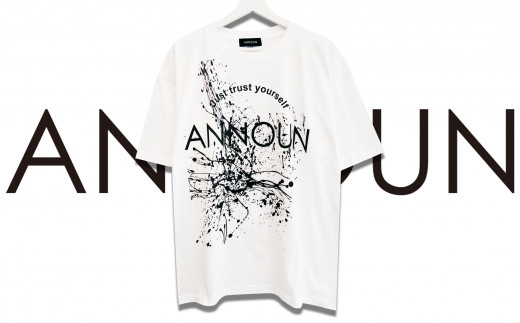 10-60】[ANNOUN] Painting Tシャツ ホワイト（備考欄にサイズをご記入