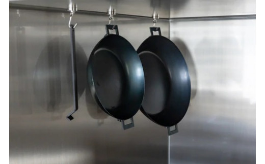 E148 DISH PAN 20/26cmセット(着脱ハンドル付)【フライパン 鉄