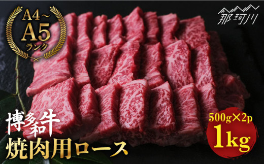 博多和牛 牛肉 焼肉 ロース 1kg（500g×2）＜肉のくまもと屋＞ [GBI025