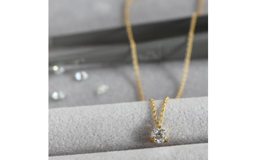 ダイヤモンド ネックレス K18ホワイトゴールド 0.10カラット 5石ラウンドファッション