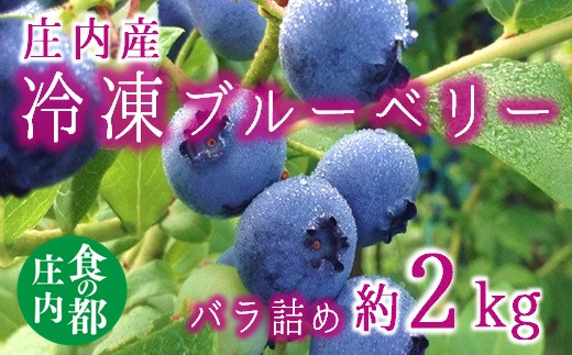 食の都庄内 庄内産冷凍ブルーベリー（バラ詰め約2kg）※10月以降