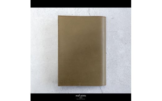 【福岡県大川市】maf pinto (マフ ピント) レザーブックカバー 文庫サイズ オリーブ 本革 日本製
