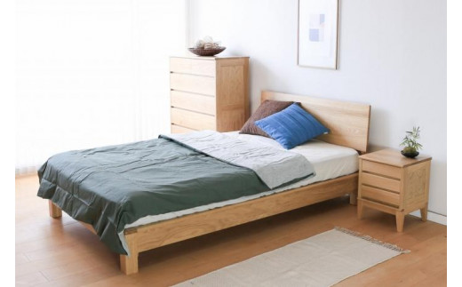 旭川家具 MUKU工房オリジナル ムク ベッド セミダブル ナラ 【 国産 