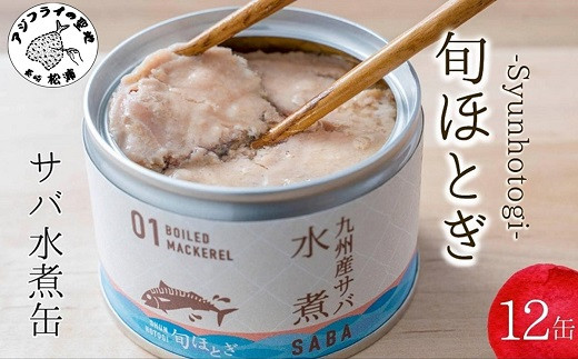 B2-112】缶詰工場直送 伝統のさば缶「旬ほとぎ」水煮12缶 さば サバ 鯖