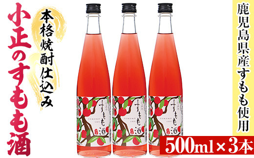 No.931-C 小正のすもも酒(500ml×3本)酒 焼酎 果実酒 セット すもも アルコール リキュール 瓶【小正醸造】