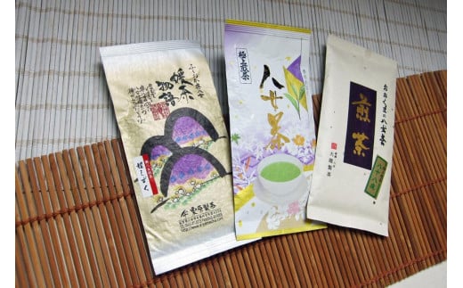 八女茶飲みくらべ】特選 煎茶100g×3本（どの八女茶が届くかお楽しみに