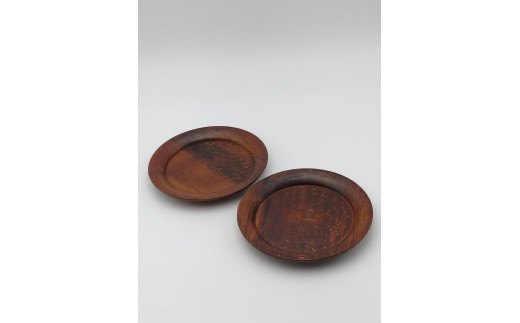 川連漆器 パン皿摺り漆2枚組【(株)阿部健吉商店】[H5302] - 秋田県湯沢