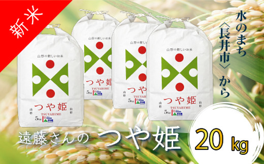 令和5年産新米】【特別栽培米】遠藤さんの「つや姫」20kg(5kg×4袋)_