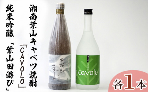 No.039 純米吟醸「葉山田游び」＆湘南葉山キャベツ焼酎「CAVOLO」セット ／ お酒 日本酒 神奈川県 特産品