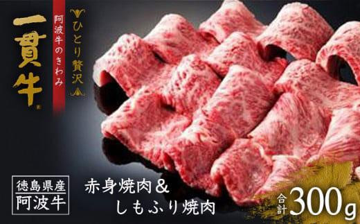 一人贅沢＞阿波牛のきわみ「一貫牛」赤身焼肉＆しもふり焼肉300ｇ