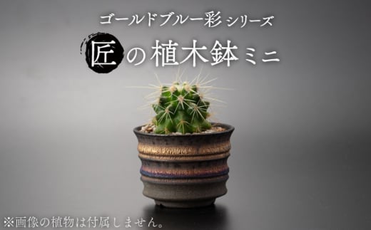 美濃焼】匠の植木鉢 ミニ ゴールドブルー 彩シリーズ【角山製陶所】観葉植物 鉢植え プランター [MCS016] - 岐阜県土岐市｜ふるさとチョイス  - ふるさと納税サイト